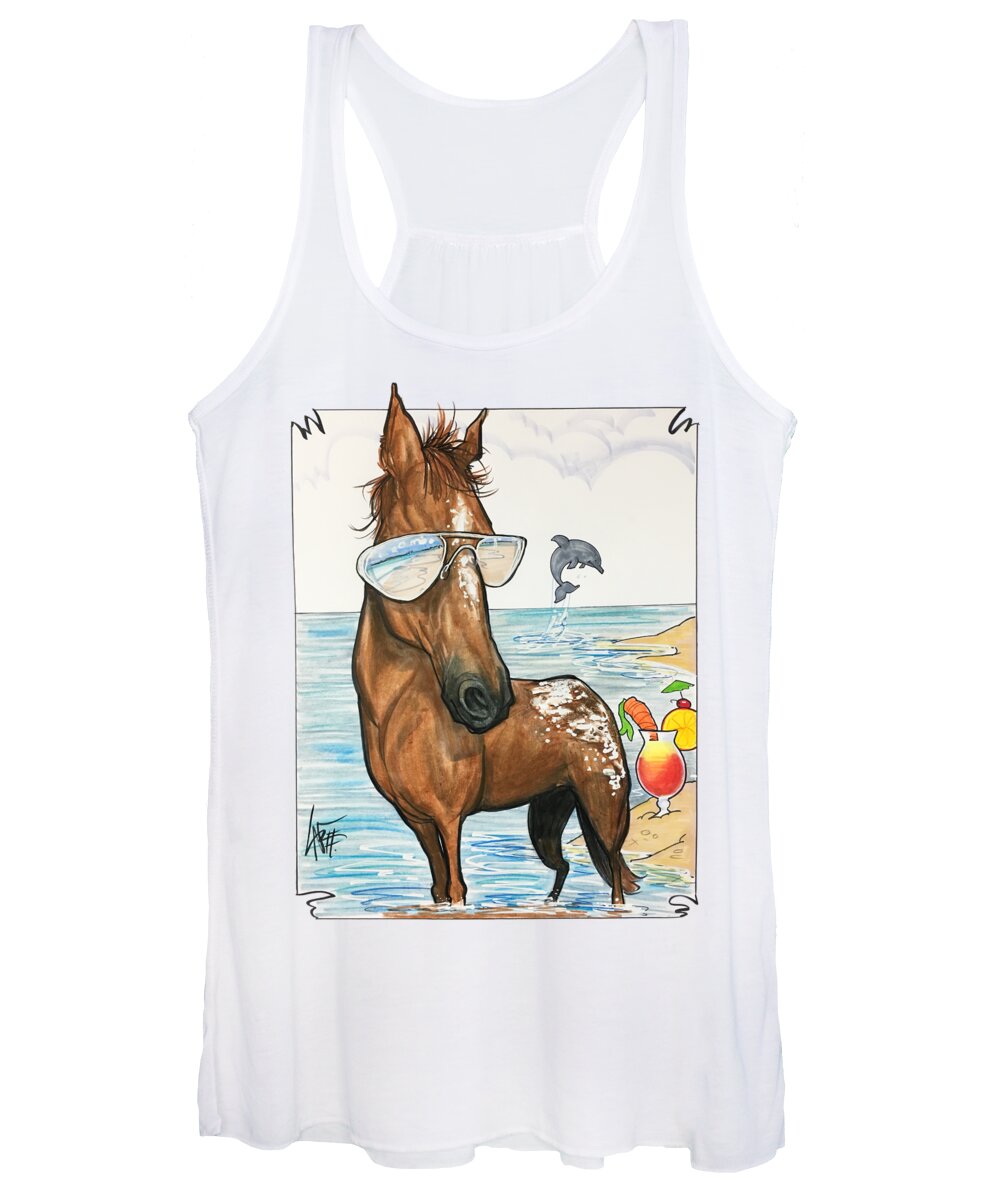 Canfield 4756 Women's Tank Top featuring the drawing Canfield 4756 by Canine Caricatures By John LaFree