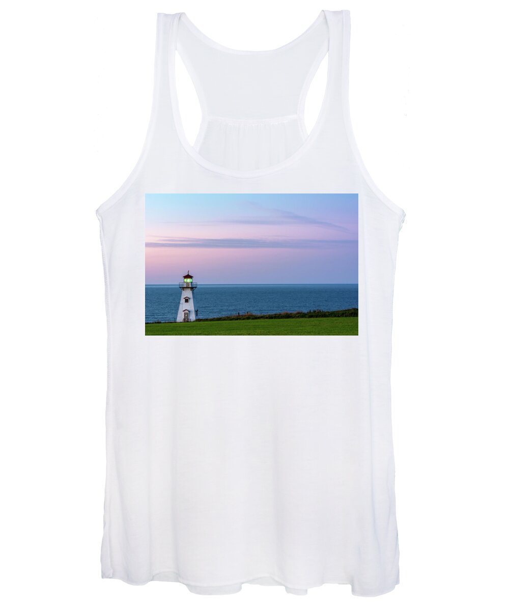 Cape Tryon Women's Tank Top featuring the photograph Cape Tryon in the Blue Hour by Douglas Wielfaert