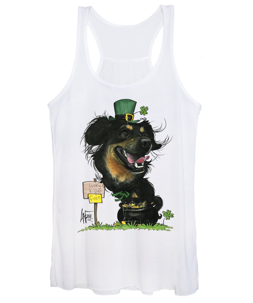 Carnahan 4230 Women's Tank Top featuring the drawing Carnahan 4230 by Canine Caricatures By John LaFree
