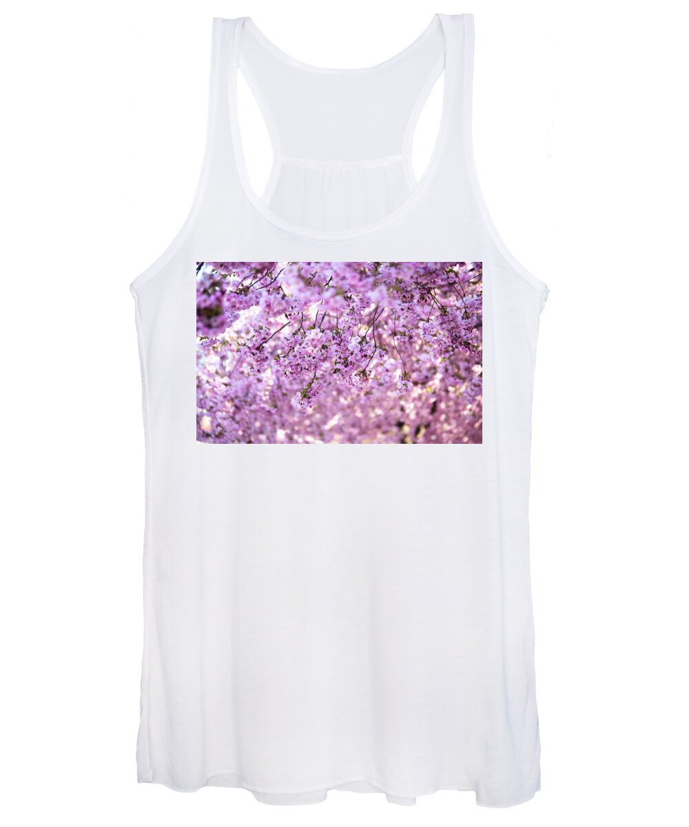 Cherry Women's Tank Top featuring the photograph Cherry Blossom Flowers by Nicklas Gustafsson