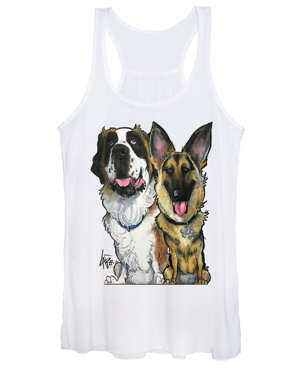 Chester 4253 Women's Tank Top featuring the drawing Chester 4253 by John LaFree