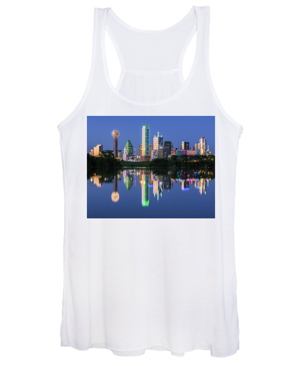 Dallas Women's Tank Top featuring the photograph City of Dallas, Texas Reflection by Robert Bellomy