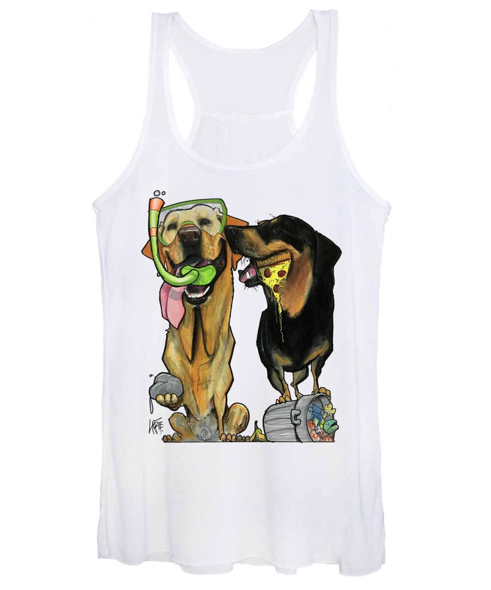 Clare Women's Tank Top featuring the drawing Clare 5019 by John LaFree