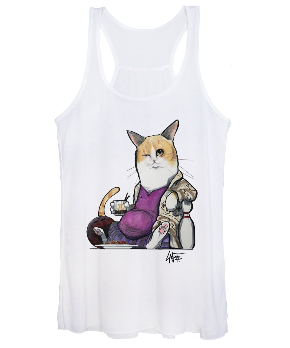 Colby Women's Tank Top featuring the drawing Colby 4124 by Canine Caricatures By John LaFree