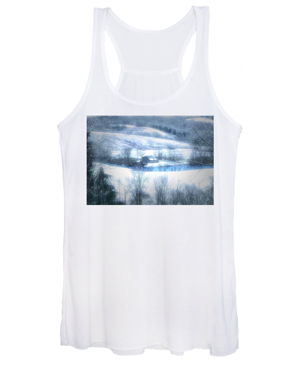 Women's Tank Top featuring the photograph Cold Valley by Jack Wilson