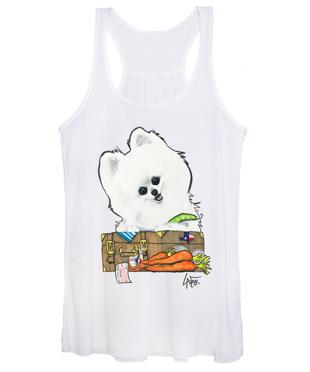 Collins Women's Tank Top featuring the drawing Collins 4827 by Canine Caricatures By John LaFree