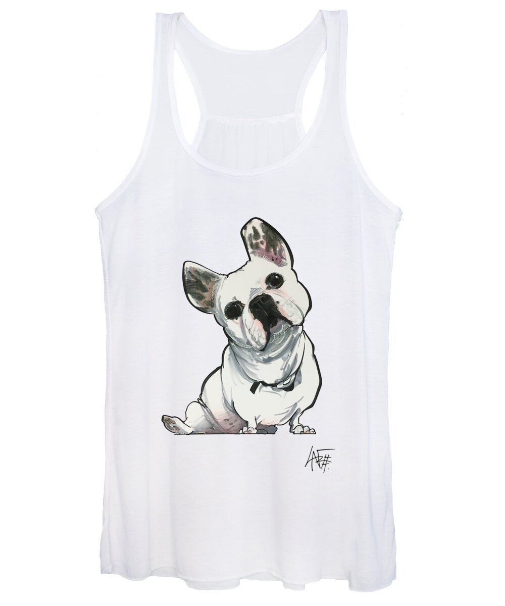 Cooze 4555 Women's Tank Top featuring the drawing Cooze 4555 by Canine Caricatures By John LaFree