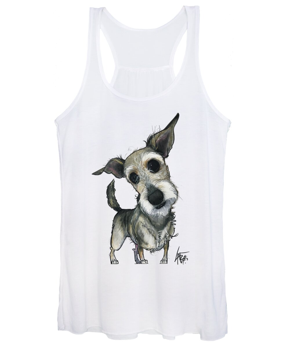 Copeland 4644 Women's Tank Top featuring the drawing Copeland 4644 by Canine Caricatures By John LaFree