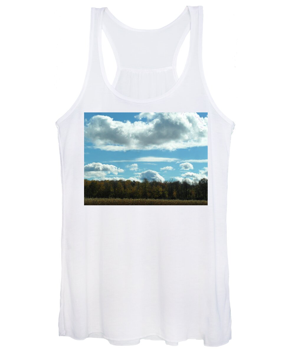 Country Autumn Curves Women's Tank Top featuring the photograph Country Autumn Curves 8 by Cyryn Fyrcyd