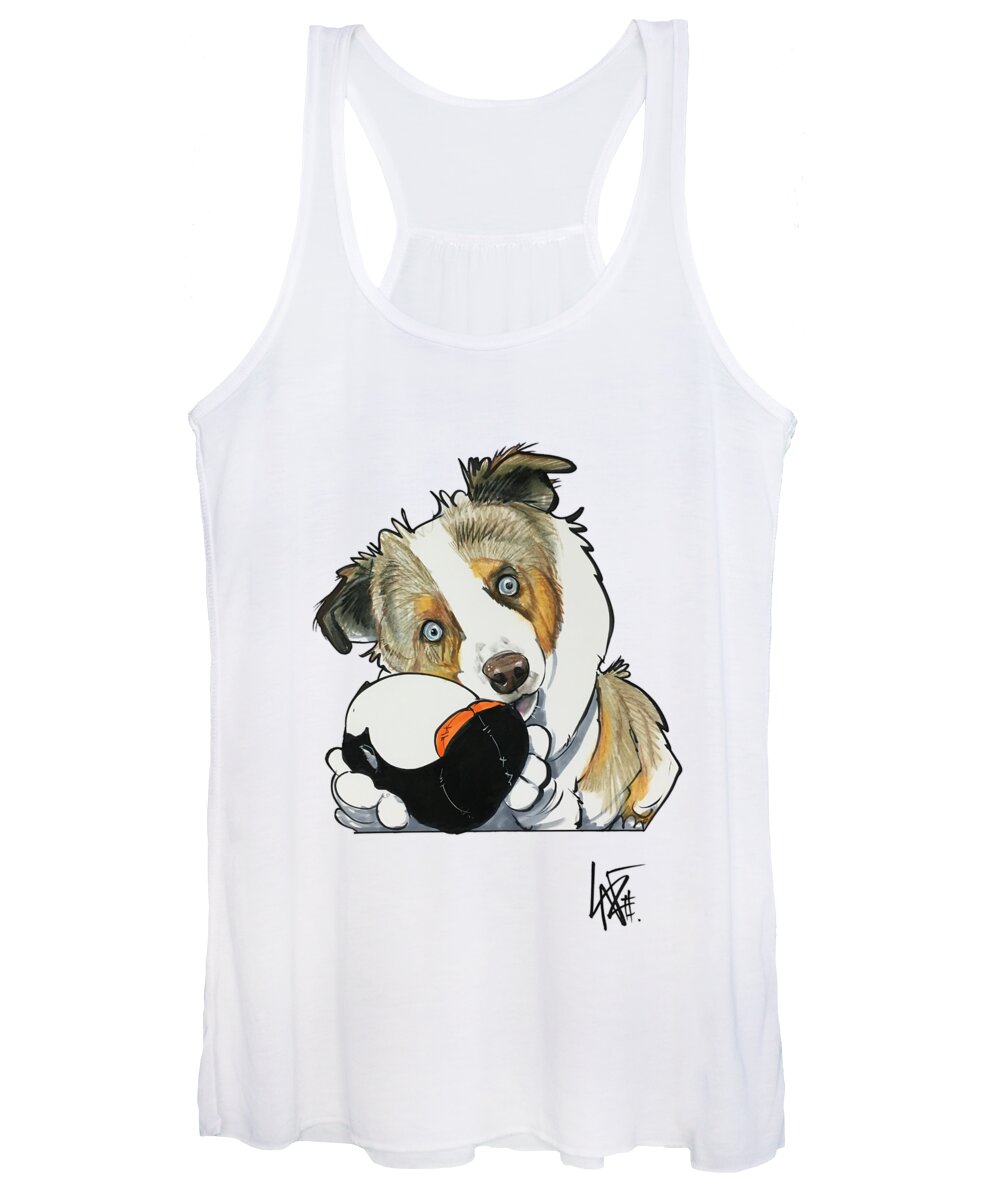 Creelman 4588 Women's Tank Top featuring the drawing Creelman 4588 by Canine Caricatures By John LaFree