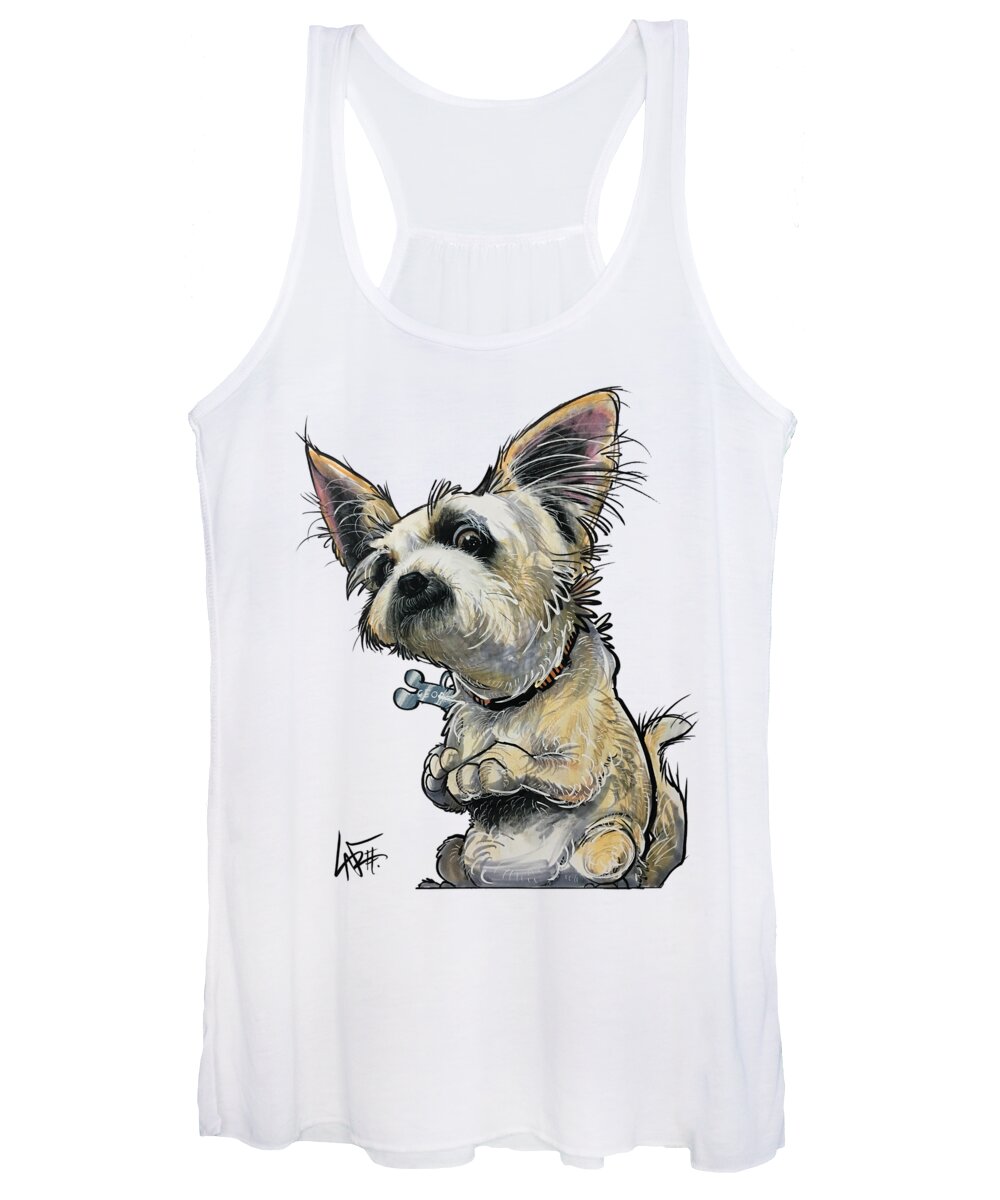 Criscione Women's Tank Top featuring the drawing Criscione 5099 by Canine Caricatures By John LaFree