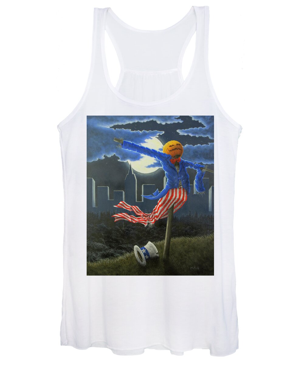 Uncle Sam Women's Tank Top featuring the painting Cry Uncle by Jack Malloch