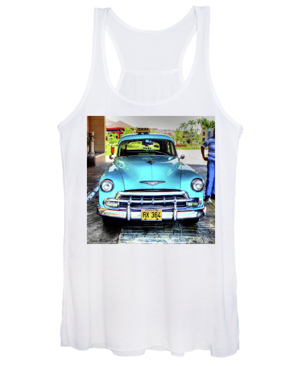 Cab Women's Tank Top featuring the photograph Cuban Taxi			 by Pennie McCracken