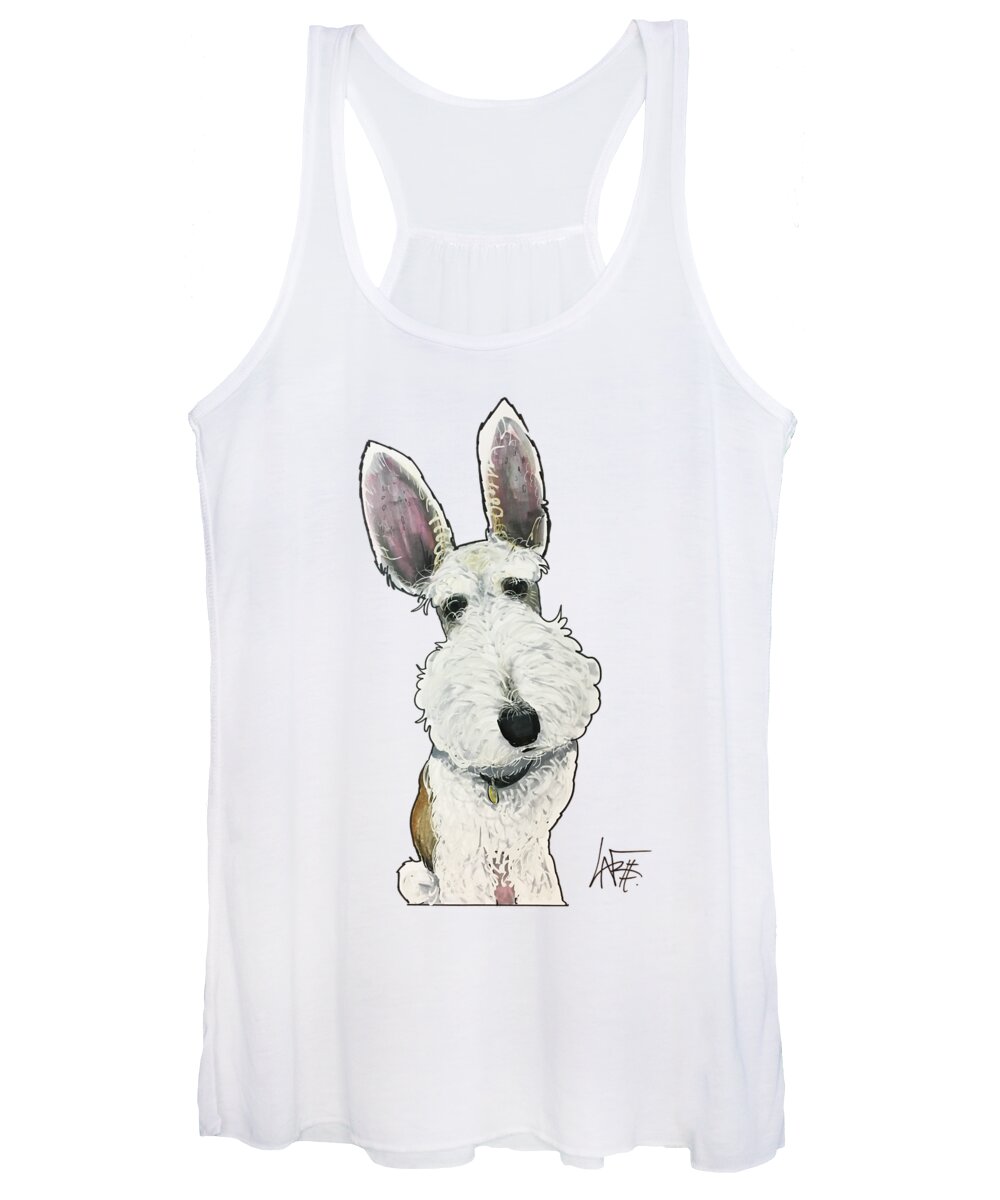 Dalton 4518 Women's Tank Top featuring the drawing Dalton 4518 by Canine Caricatures By John LaFree