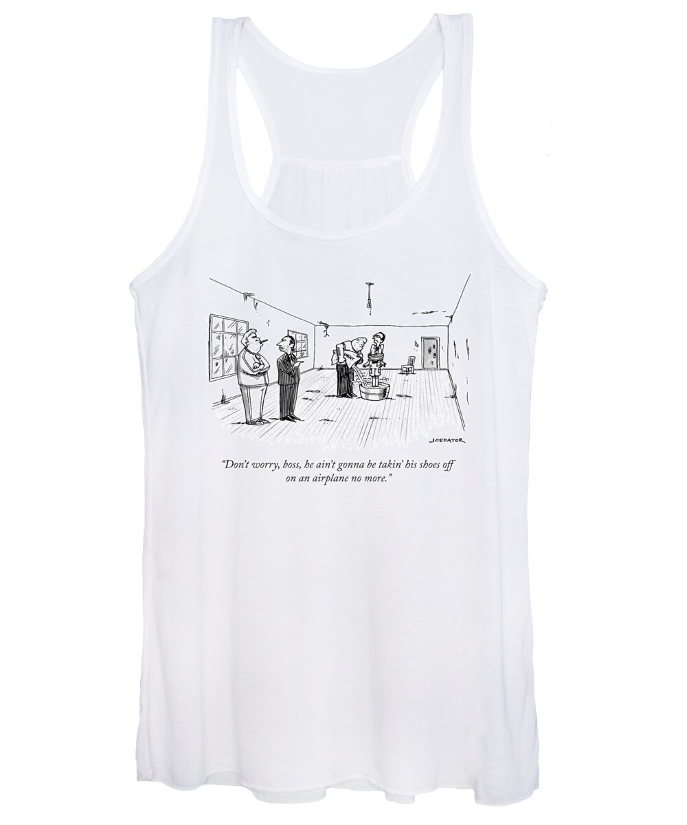 don't Worry Women's Tank Top featuring the drawing Don't Worry, Boss by Joe Dator