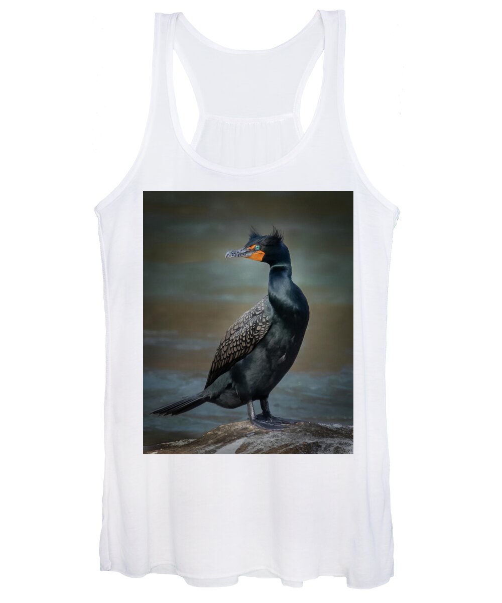 Double-crested Cormorant Women's Tank Top featuring the photograph Double-crested Cormorant by C Renee Martin