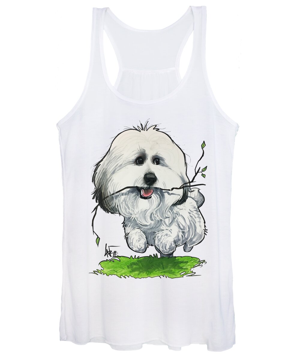 Drelles 4575 Women's Tank Top featuring the drawing Drelles 4575 by Canine Caricatures By John LaFree