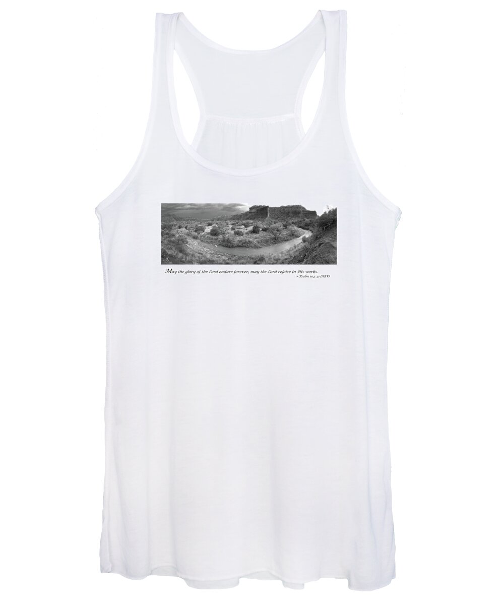 Richard E. Porter Women's Tank Top featuring the photograph Drought Buster-104th Psalm by Richard Porter