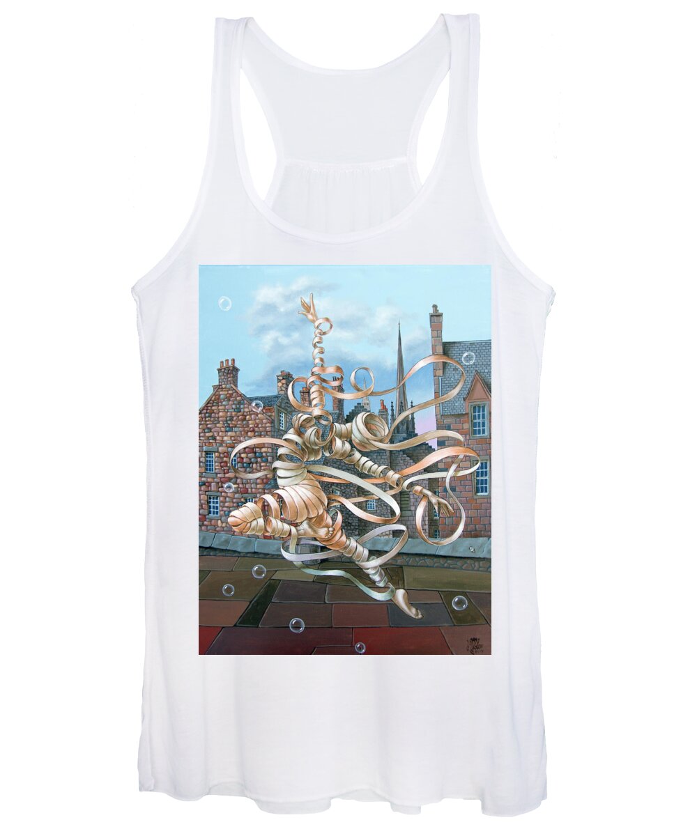 Painting Women's Tank Top featuring the painting Edinburgh by Victor Molev
