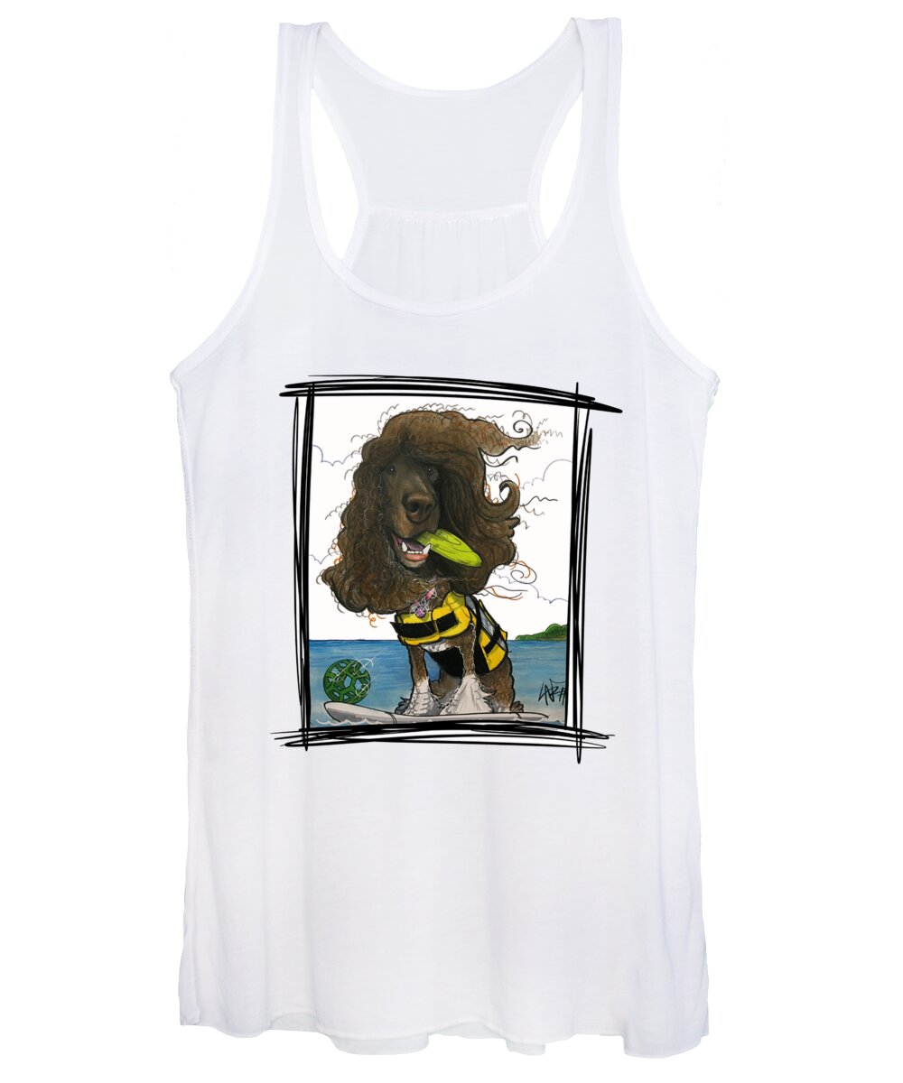Engstrom Women's Tank Top featuring the drawing Engstrom 5152 by Canine Caricatures By John LaFree