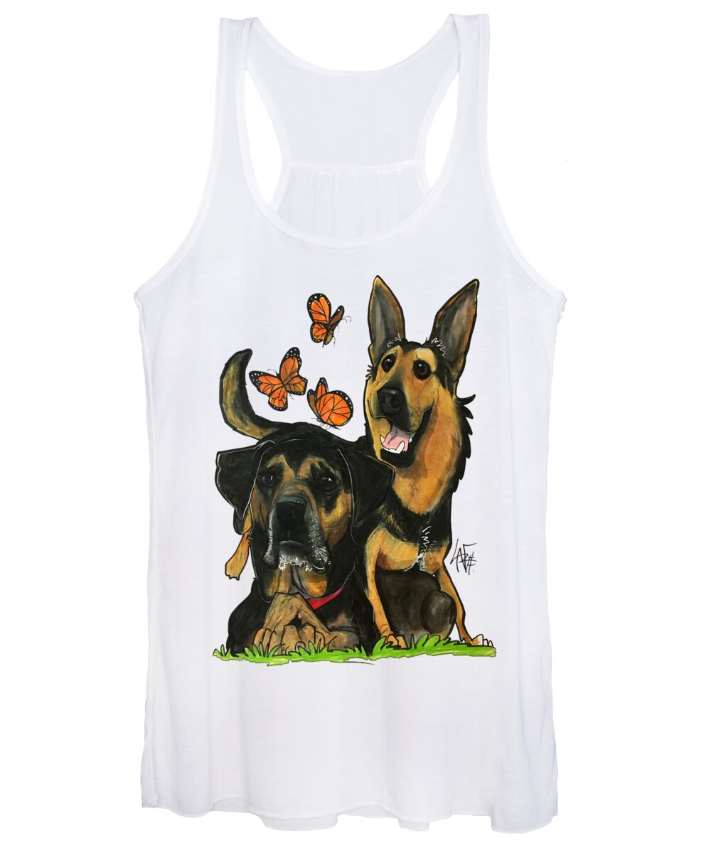 Eubanks 4463 Women's Tank Top featuring the drawing Eubanks 4463 by Canine Caricatures By John LaFree