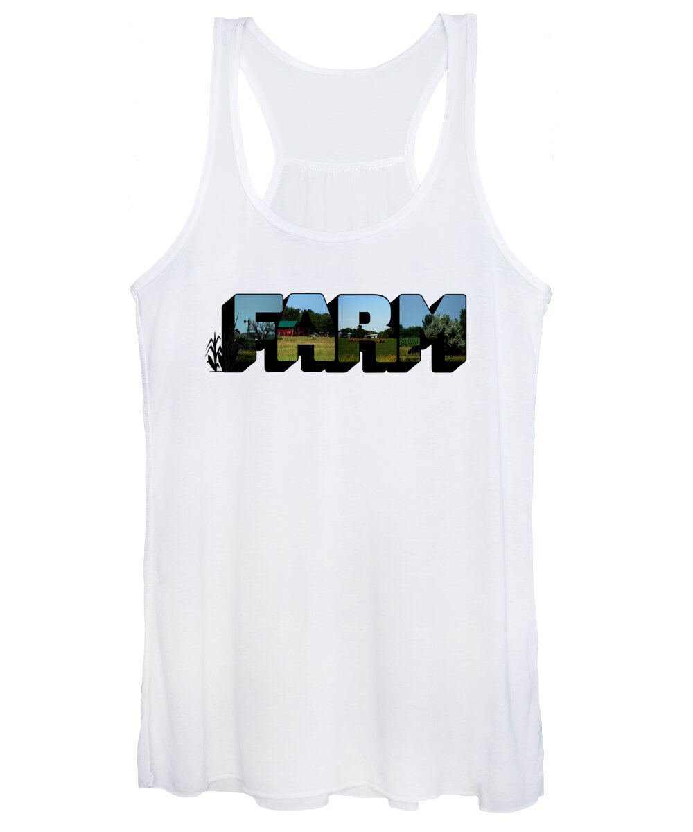 Farm Women's Tank Top featuring the photograph Farm Big Letter by Colleen Cornelius