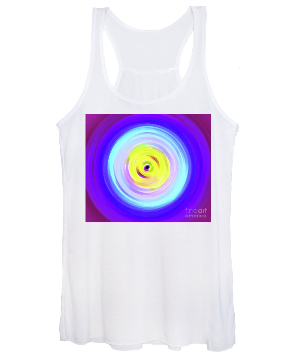 Yellow Women's Tank Top featuring the mixed media Forget me Not, 2017 by Alex Caminker