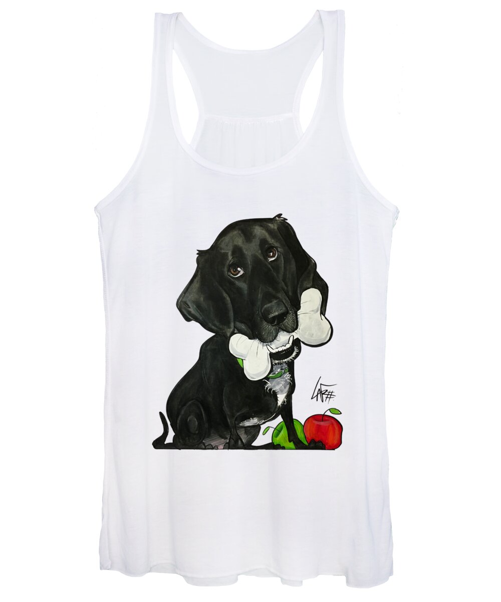 Fraser 4457 Women's Tank Top featuring the drawing Fraser 4457 by Canine Caricatures By John LaFree