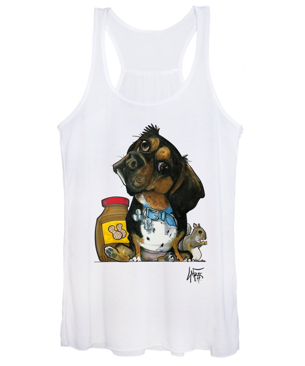 Fraser 4557 Women's Tank Top featuring the drawing Fraser 4557 by Canine Caricatures By John LaFree