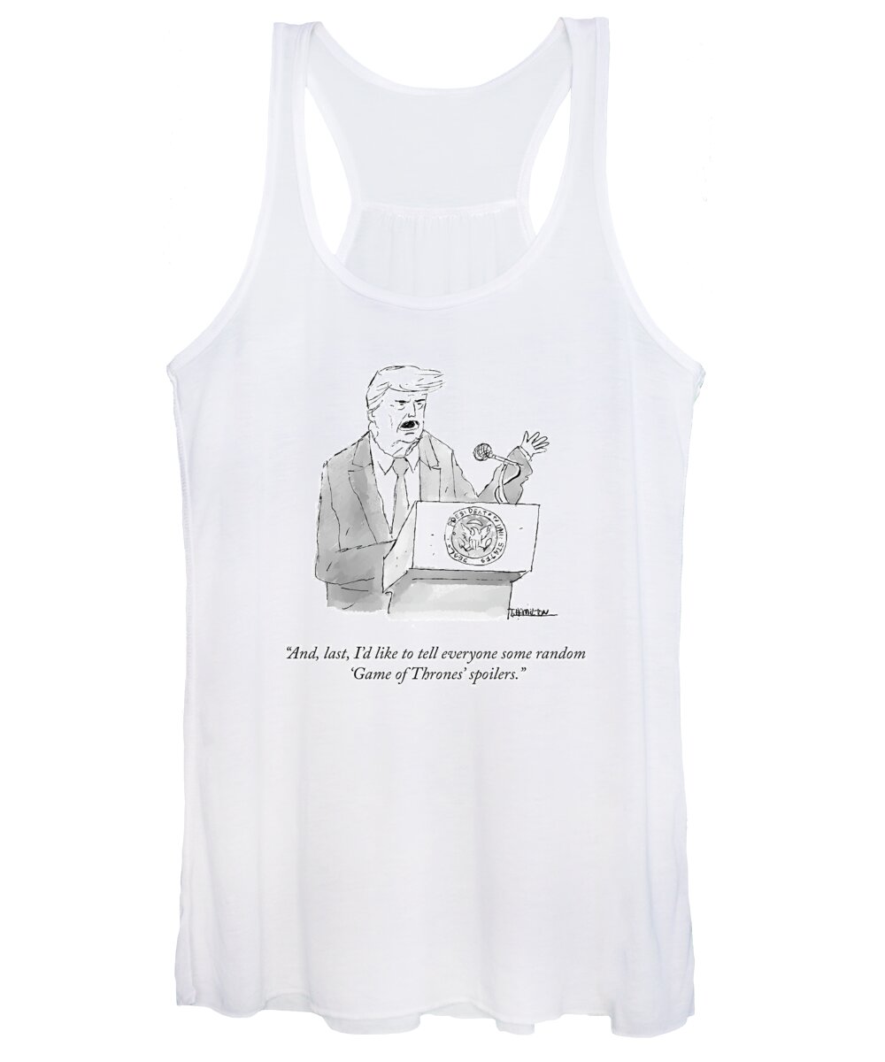 And Women's Tank Top featuring the drawing Game of Thrones Spoilers by Tim Hamilton