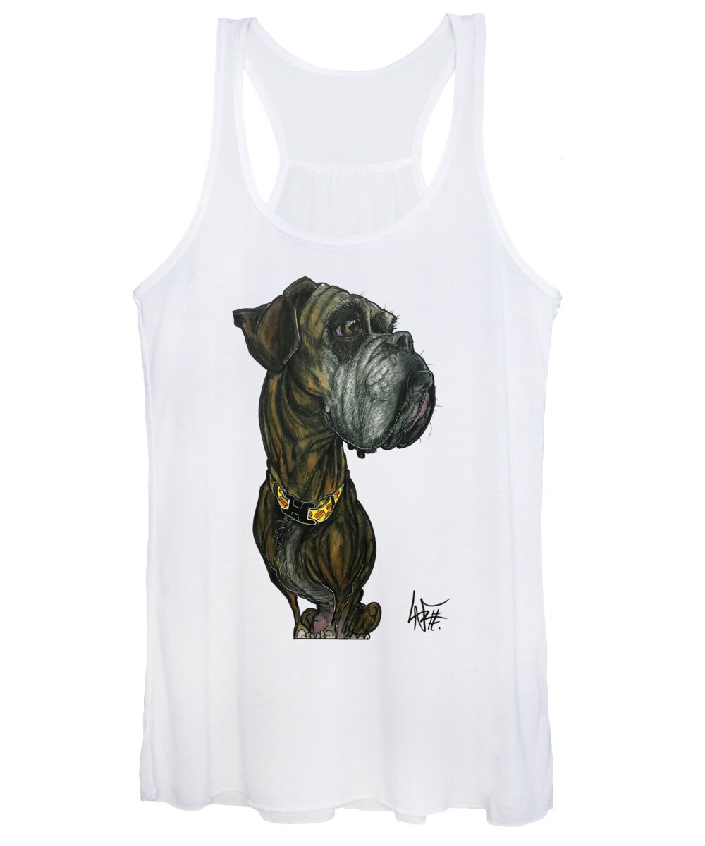 Gandeza Women's Tank Top featuring the drawing Gandeza 5155 by Canine Caricatures By John LaFree
