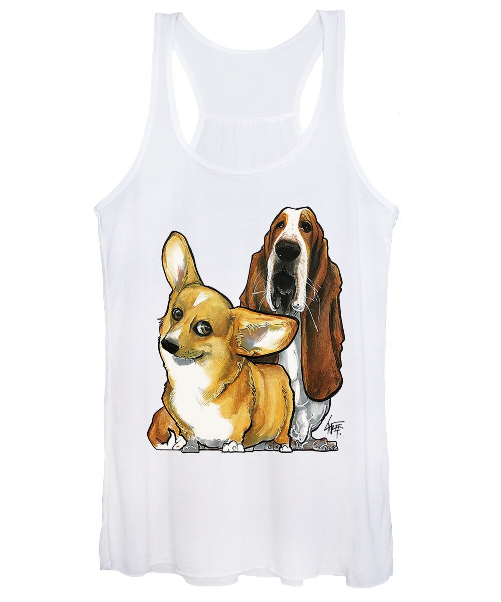 Gardner 2465 Women's Tank Top featuring the drawing Gardner 2465 by Canine Caricatures By John LaFree