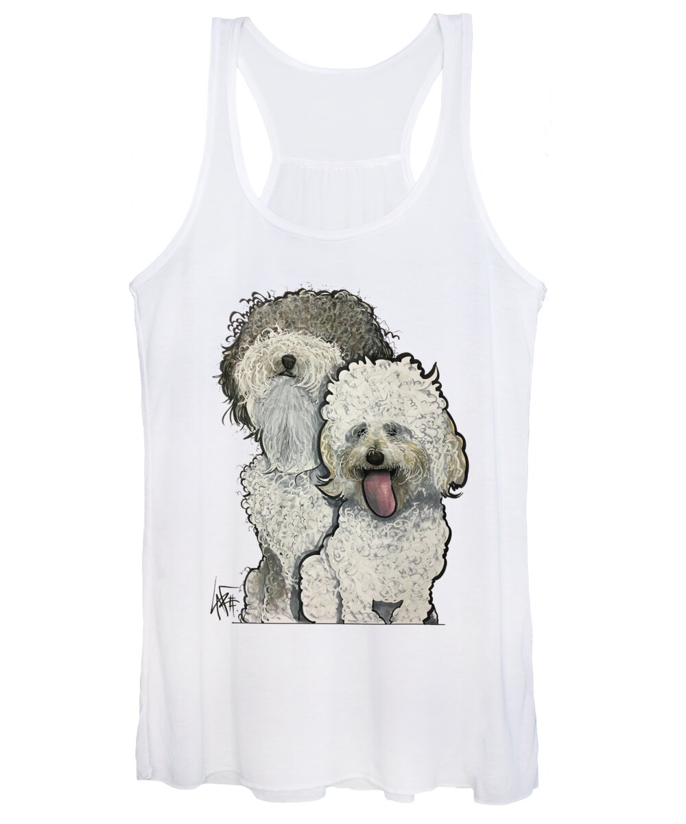 Givens Women's Tank Top featuring the drawing Givens 4371 by Canine Caricatures By John LaFree