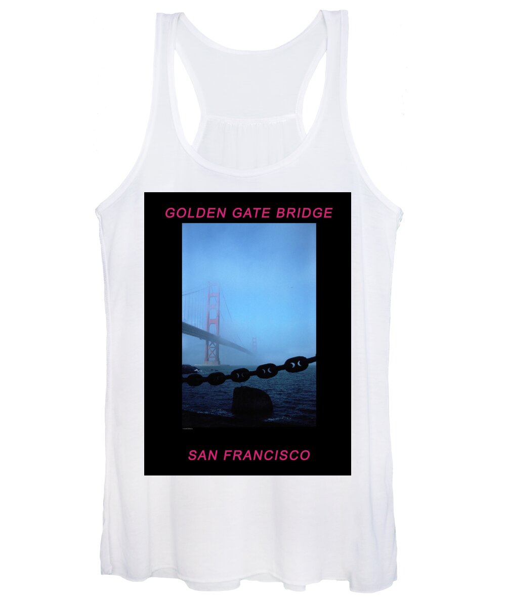 Bridges Women's Tank Top featuring the photograph Golden Gate Fog - 2 by Frank DiMarco