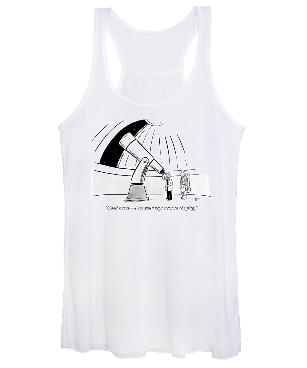 good News Women's Tank Top featuring the drawing Good news by Pia Guerra