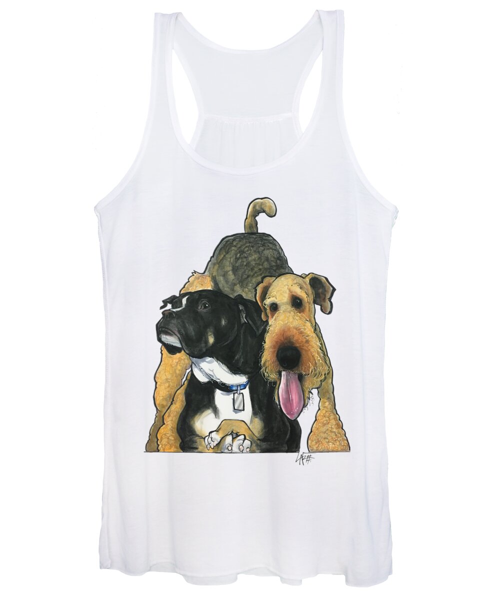 Goode 4706 Women's Tank Top featuring the drawing Goode 4706 by Canine Caricatures By John LaFree