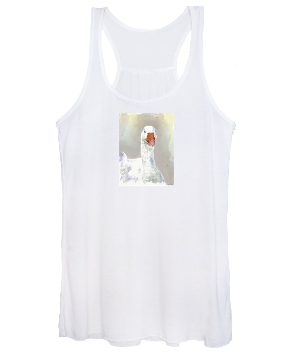 Goose Women's Tank Top featuring the painting Goose by Diane Chandler