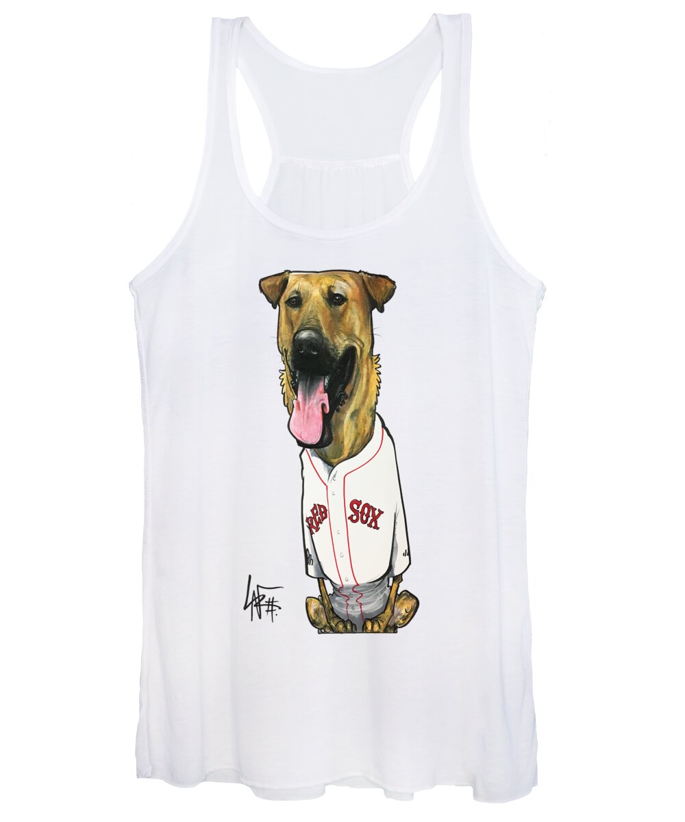 Greenberg Women's Tank Top featuring the drawing Greenberg 4407 by Canine Caricatures By John LaFree