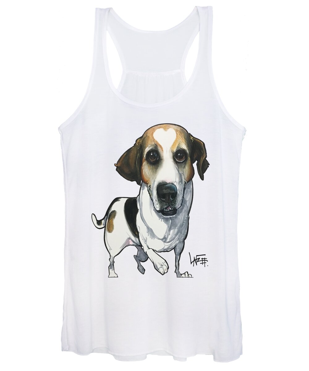 Greene Women's Tank Top featuring the drawing Greene 5131 by Canine Caricatures By John LaFree