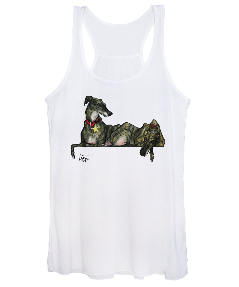 Halty Women's Tank Top featuring the drawing Halty 4283 by Canine Caricatures By John LaFree