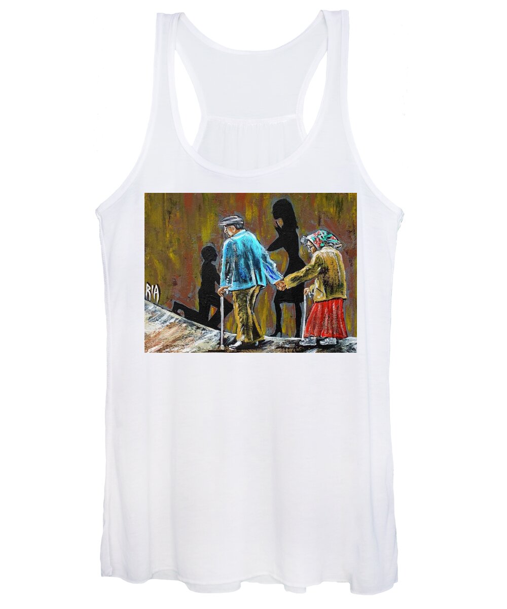 Love Women's Tank Top featuring the painting Happiness Happened by Artist RiA