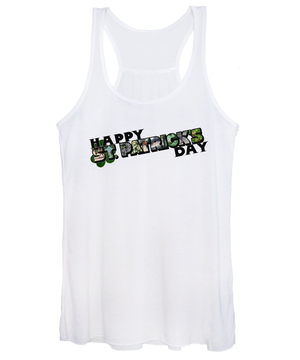 Big Letter Women's Tank Top featuring the photograph Happy St. Patrick's Day Big Letter by Colleen Cornelius