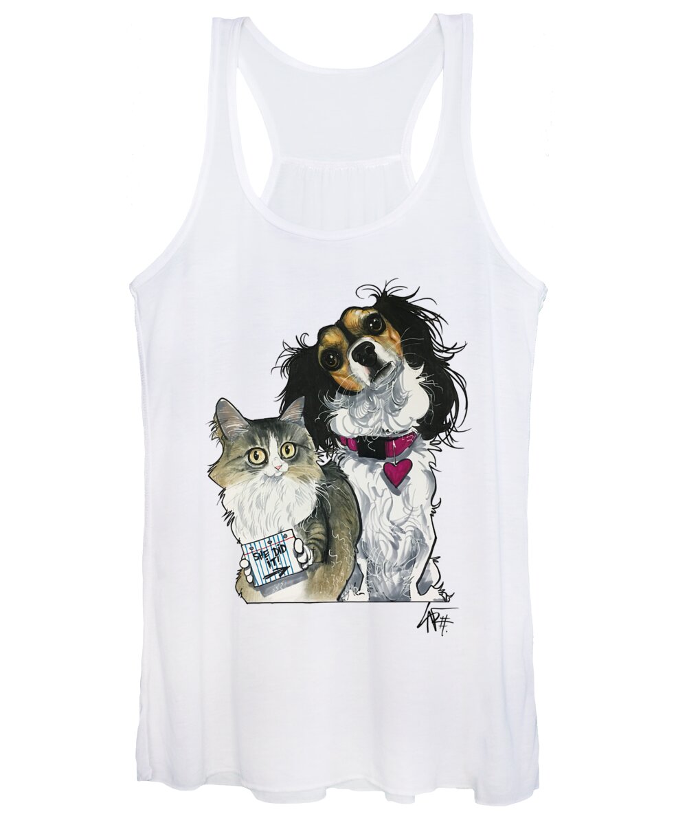 Harden 4628 Women's Tank Top featuring the drawing Harden 4628 by Canine Caricatures By John LaFree