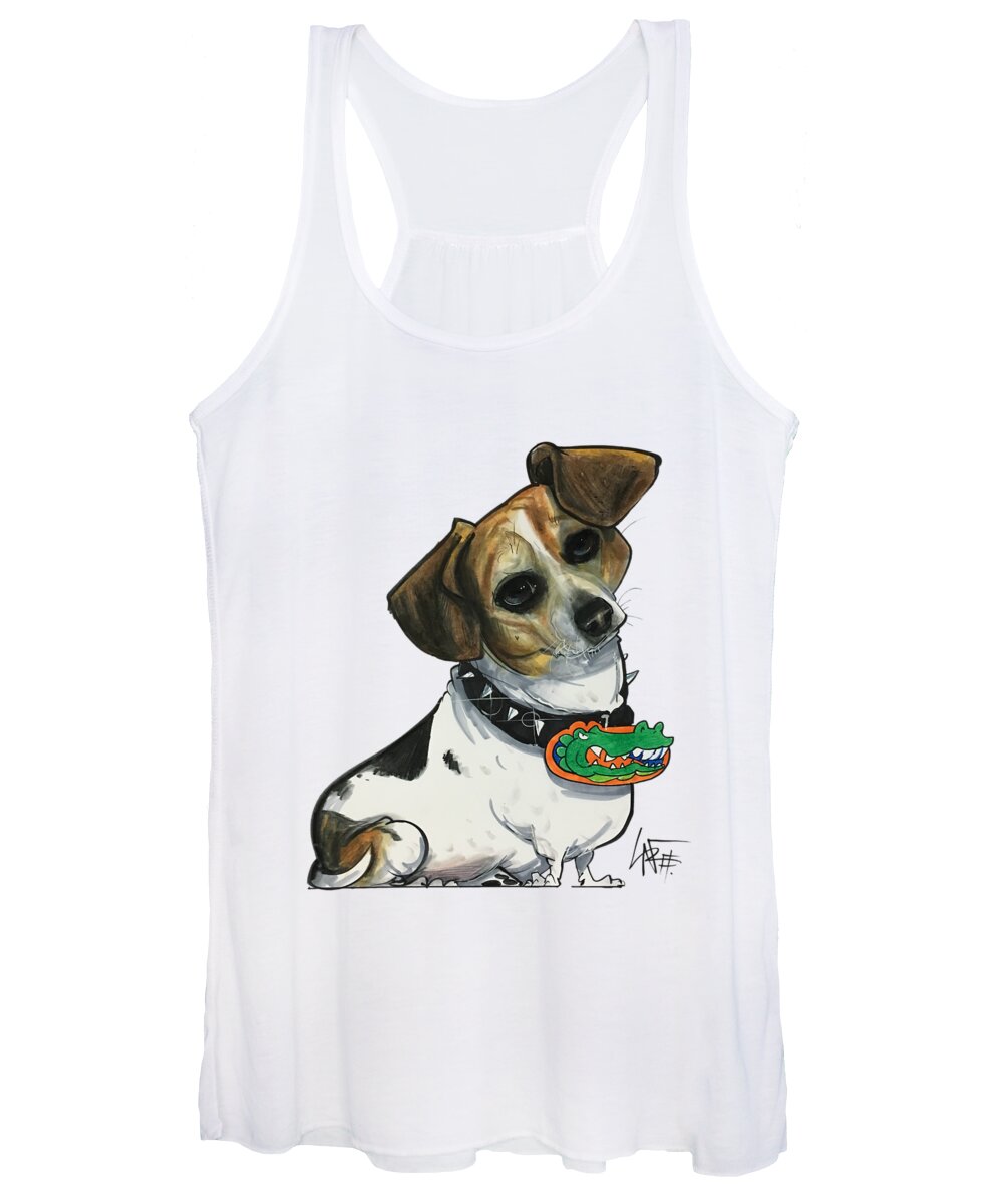 Harrell 4530 Women's Tank Top featuring the drawing Harrell 4530 by Canine Caricatures By John LaFree