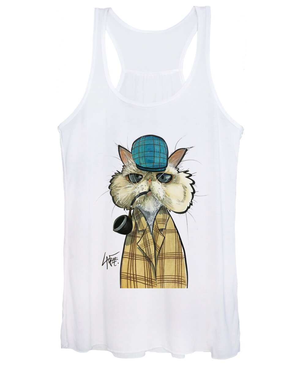 Haydock Women's Tank Top featuring the drawing Haydock 7-1497 by Canine Caricatures By John LaFree