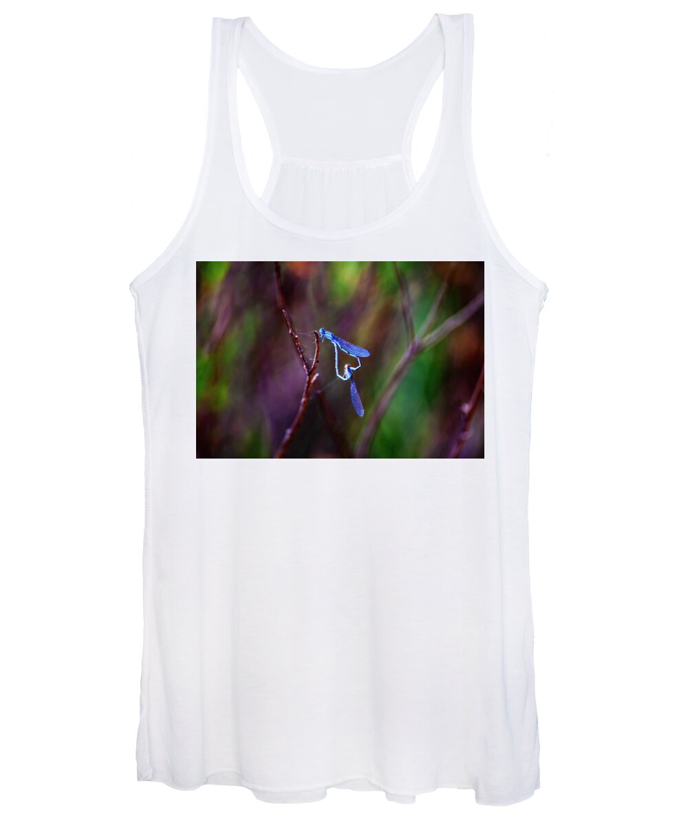 Dragonfly Women's Tank Top featuring the photograph Heart of Dragonfly by Anthony Jones