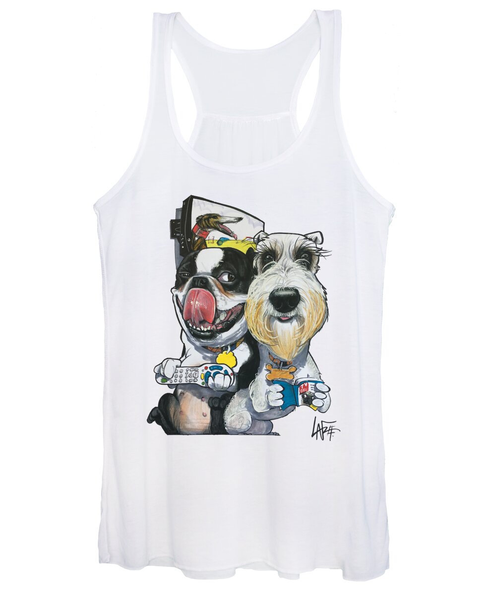 Heath Women's Tank Top featuring the drawing Heath 5106 by Canine Caricatures By John LaFree