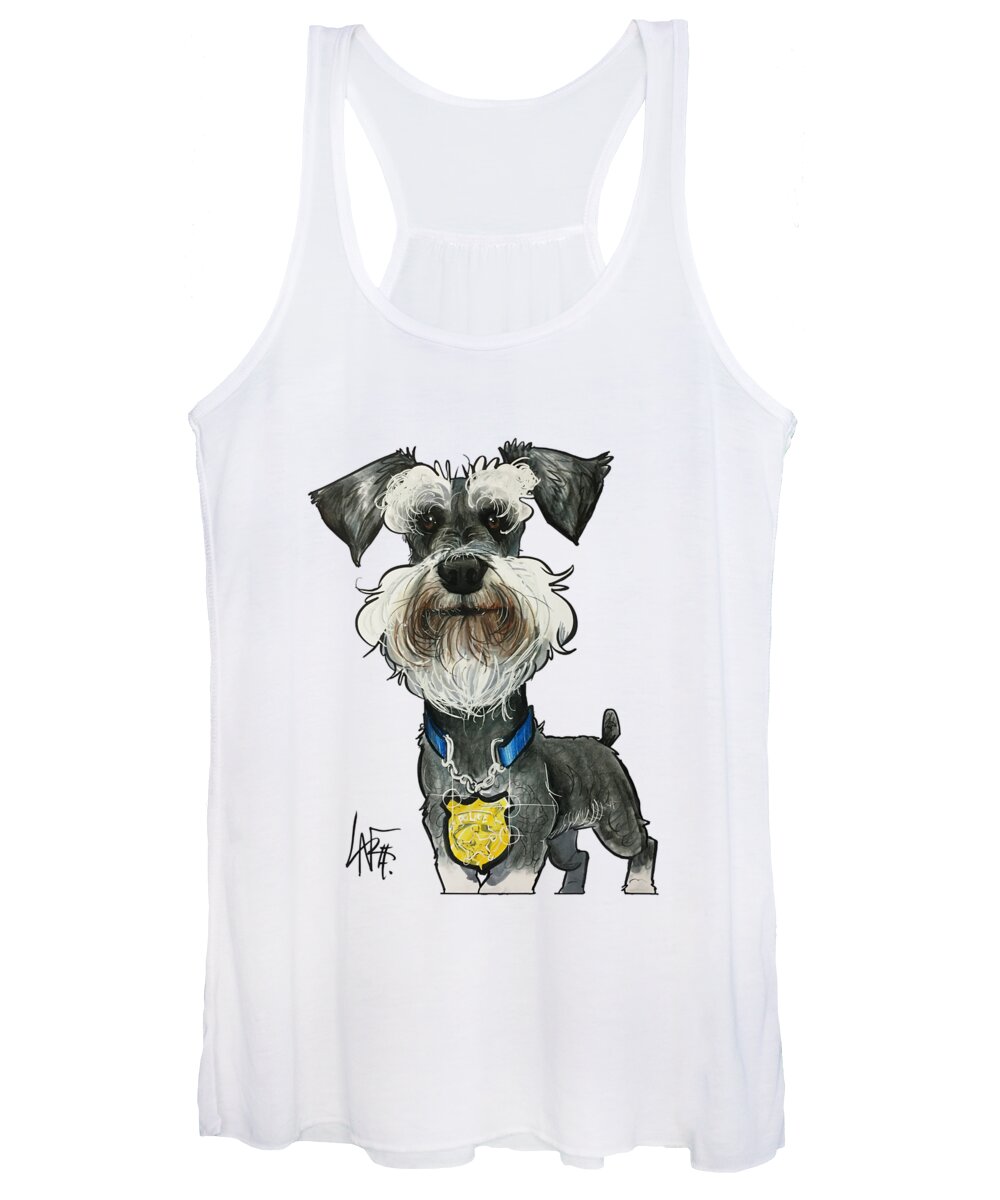 Hesse Women's Tank Top featuring the drawing Hesse 4378 by Canine Caricatures By John LaFree
