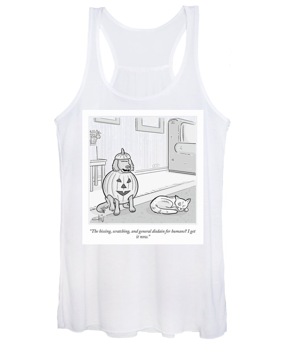 The Hissing Women's Tank Top featuring the drawing I Get It Now by Ellis Rosen