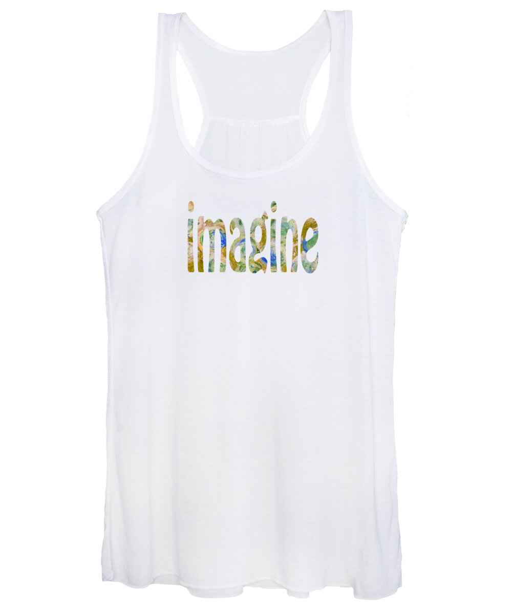 Imagine Women's Tank Top featuring the painting Imagine 1009 by Corinne Carroll